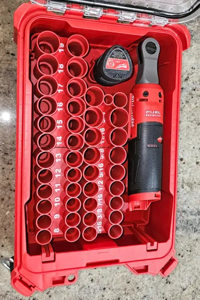 Milwaukee Packout 2U Insert for 43pc 3/8" Impact Sockets + M12 Ratchet