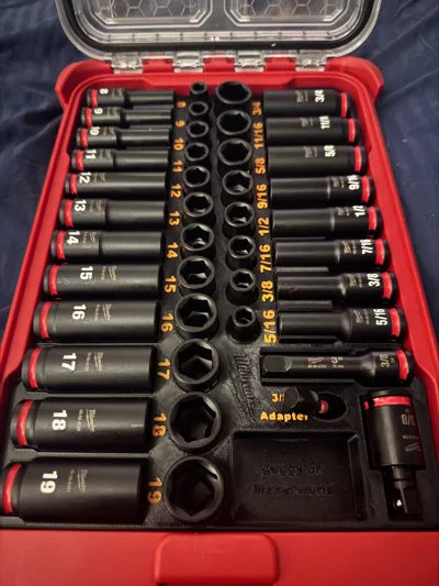 Milwaukee 3/8in 43PC Impact Socket Set PACKOUT Compatible Insert