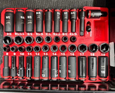 Milwaukee 3/8in 43PC Impact Socket Set PACKOUT Compatible Insert