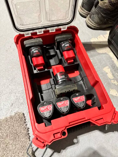 Milwaukee Packout M12 Battery Storage Insert – Holds 4 CP + 6 XC