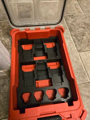 Milwaukee Packout M12 Battery Storage Insert – Holds 4 CP + 6 XC