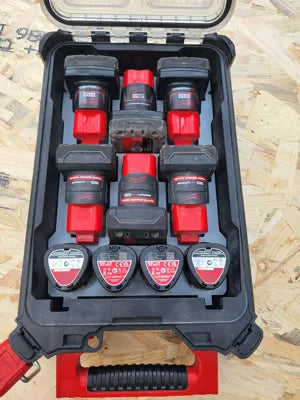Milwaukee Packout M12 Battery Storage Insert – Holds 4 CP + 6 XC