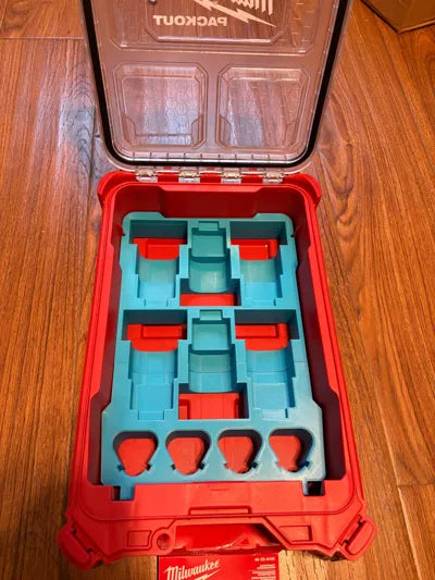 Milwaukee Packout M12 Battery Storage Insert – Holds 4 CP + 6 XC
